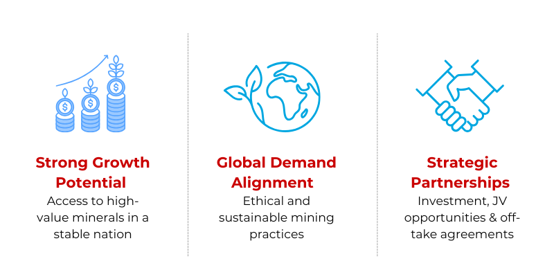 Strong Growth Potential Access to high-value minerals